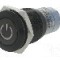 Intrerupator anti-vandalism, ON-ON, &Oslash;16mm, ONPOW - LAS2GQF-11ZDT/Y/24V/A