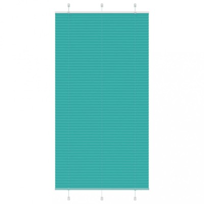 vidaXL Jaluzea plisată verde petrol 110x200 cm Lățime țesătură 109,4 cm foto
