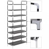 Gossi raft incaltaminte 8 rafturi, metal si textil netesut, negru