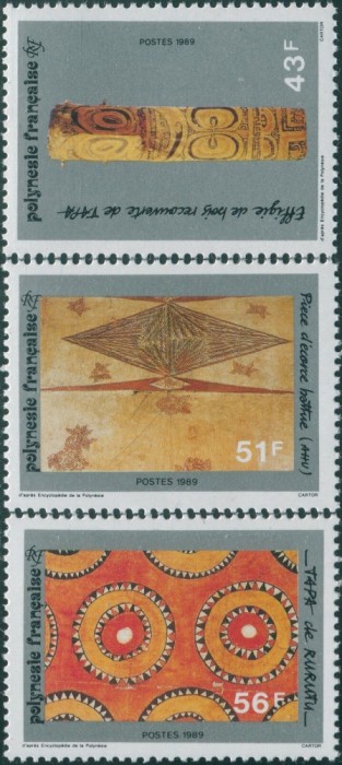 Polinezia Franceza 1989 - Tapa decorations, serie neuzata