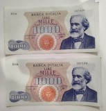 Italia - 1000 Lire 1962 N - Serii consecutive