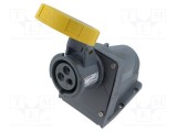 Conector alimentare AC trifazat IP&amp;S 20A 130V soclu mamă AMPHENOL IP67
