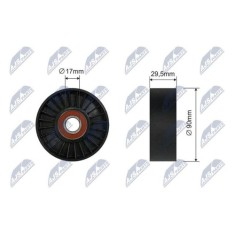 Rola intinzator curea transmisie Chrysler Voyager, Dodge Caravan, Plymounth Voyager 3.0 1990.10&amp;lt; -&amp;gt; 03.2001, 4536154AB