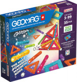 Set de constructie magnetic Geomag Glitter Panels 35 piese, 535