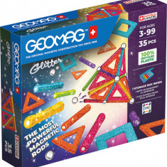 Set de constructie magnetic Geomag Glitter Panels 35 piese, 535