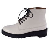 Ghete dama, din piele naturala, KicKers, 734260-50-13-134, alb, 36 - 38, 40, 41