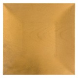 Platou Decorativ, Patrat, Auriu, 30x30x2cm, Plastic
