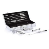 NOU Everestus set accesorii gratar in cutie aluminiu otel inox ideal cadou