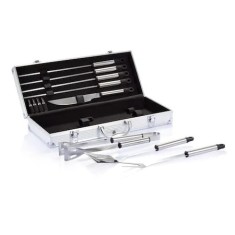 NOU Everestus set accesorii gratar in cutie aluminiu otel inox ideal cadou