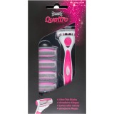 Wilkinson Sword Quattro for Women Aloe &amp; Vit. E aparat de ras rezerva lama 4 pc