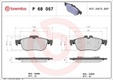 Set placute frana spate BREMBO P68057