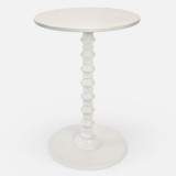 Masuta auxiliara rotunda bej, MDF, &Oslash;35x50cm, CMCLASS
