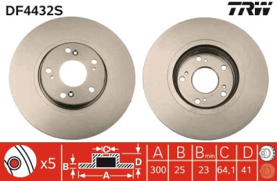TRW DF4432S Disc frana foto