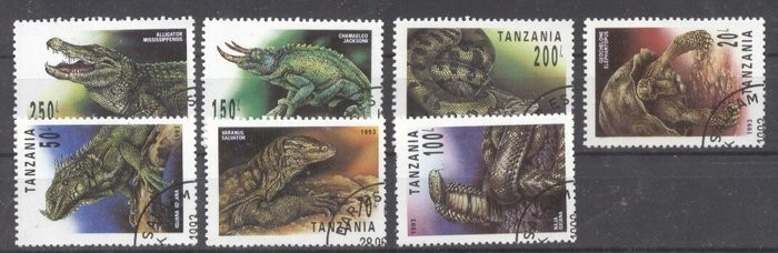 Tanzania 1993 Reptiles used DE.130