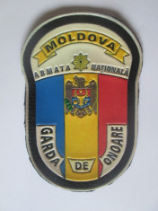 Emblema cauciucata 100 x 70 mm Armata Nationala Moldova:Garda de Onoare foto