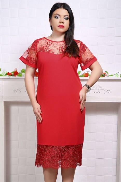 Rochie Erica Rosu - 48Marimea