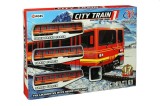 Tren electric pe sina modulara, 17 piese, sunete si lumini, ABS