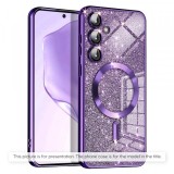 Husa MagSafe pentru Apple iPhone 17 Air, Techsuit, Luxury Glitter, Mov Inchis