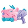 Pistol cu apa pentru copii, rezervor, pentru piscina/plaja, flippy, 6ani+, triceratops, 3 duze, roz, 640ml