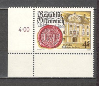 Austria.1981 850 ani orasul St.Veil an der Glan MA.941 foto