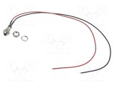 Lampă LED convexă verde 2,1VDC &Oslash;8mm BIVAR