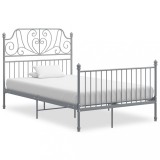 vidaXL Cadru de pat, gri, 120x200 cm, metal 324849