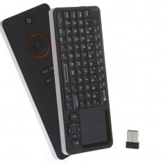 Mini tastatura rii i6 wireless cu fata dubla control telecomanda ir