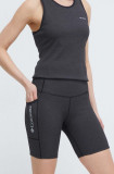 Cumpara ieftin Columbia pantaloni scurți sport Move femei, culoarea gri, melanj, high waist 2075971