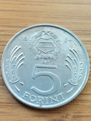 Moneda Ungaria 5 Forint 1984 foto
