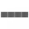 vidaXL Set panouri gard, 699x146 cm, negru, WPC 3070461