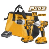 Cumpara ieftin Set Masina de insurubat bormasina + pistol impact 20V 1/2 cu 2 Acumulatori Ingco CKLI2007