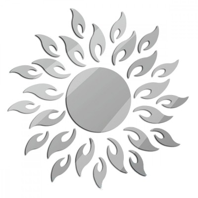 Set Oglinzi Design 3D SILVER SUN MyStyle&amp;reg; - Oglinzi Decorative Acrilice Luxury Home 27 buc/set foto
