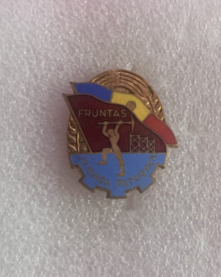 Insigna fruntaș &amp;icirc;n munca patriotica foto