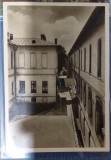 Carte postala - Scoala centrala de fete din Bucuresti: Pavilionul infirmeriei (laturea de rasarit a scoalei)