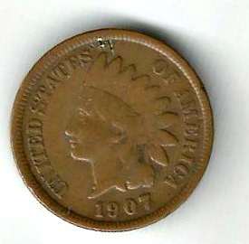 SUA STATELE UNITE ALE AMERICII 1 ONE CENT 1907 INDIAN HEAD STARE EXCELENTA