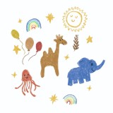 Cumpara ieftin Sticker decorativ, Animale,Multicolor, 60 cm, 7144ST, Oem
