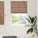 vidaXL Rulou textil cu perdele Manual Maro 110 x 160 cm Bambus 42006918