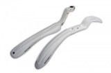Set 2 aparatori roti biciclete, Simpla Raptor, SDE, din plastic, culoare alb Cod:B304