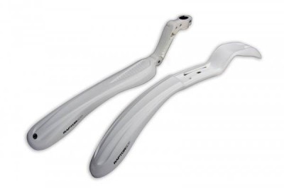 Set 2 aparatori roti biciclete, Simpla Raptor, SDE, din plastic, culoare alb Cod:B304 foto