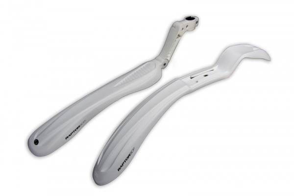 Set 2 aparatori roti biciclete, Simpla Raptor, SDE, din plastic, culoare alb Cod:B304