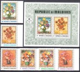 Maldives 1973 - Picturi cu flori, serie neuzata