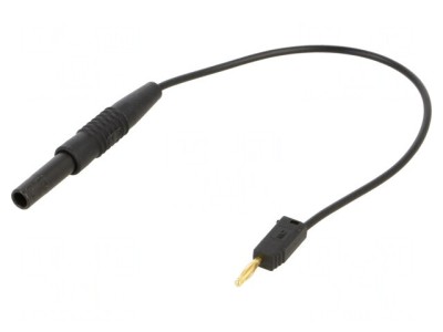 Cabluri de Măsurare 10A Aurite 0,15m PVC Negru foto