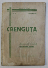 CRENGUTA , REVISTA SOCIETATII DE LECTURA B. P. HAJDAU DEPE LANGA LICEUL ION CREANGA DIN BALTI , NR. 3 , APRILIE-MAI 1938 *PREZINTA HALOURI DE APA SI I foto