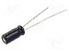 Condensator electrolitic, 3,3&micro;F, 50V DC, PANASONIC - EEUFC1H3R3
