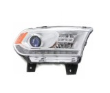 Far DODGE DURANGO, 2014-2015, Taiwan, fata, partea dreapta, cu &amp;#39;lumina de zi&amp;#39; tip LED; Tip=USA;tip bec HiR2+PY27/7W; manual; argintiu; Omolog