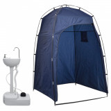 VidaXL Suport portabil de camping, pentru spălat m&acirc;ini, cu cort, 20 L