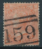 ANGLIA 1865-Regina VICTORIA=4 P-orangerot-stampilat