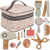 Set cosmetic din lemn pentru copii Kruzzel, 17 piese, geanta inclusa