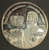 REGELE CAROL I *1839-1914* SERIA,,MARI ROMANI&quot;-MEDALIE ARGINT CU CERTIFICAT IN CAPSULA ACRILICA