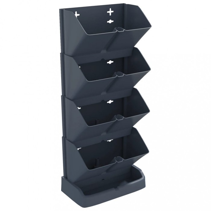 Set plante de gradina vertical, 4 buc., antracit, polipropilena